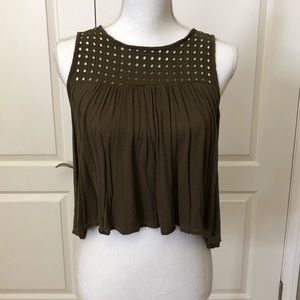 High Neck Loose Crop Top